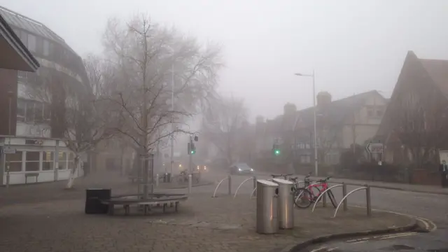 Summertown in fog