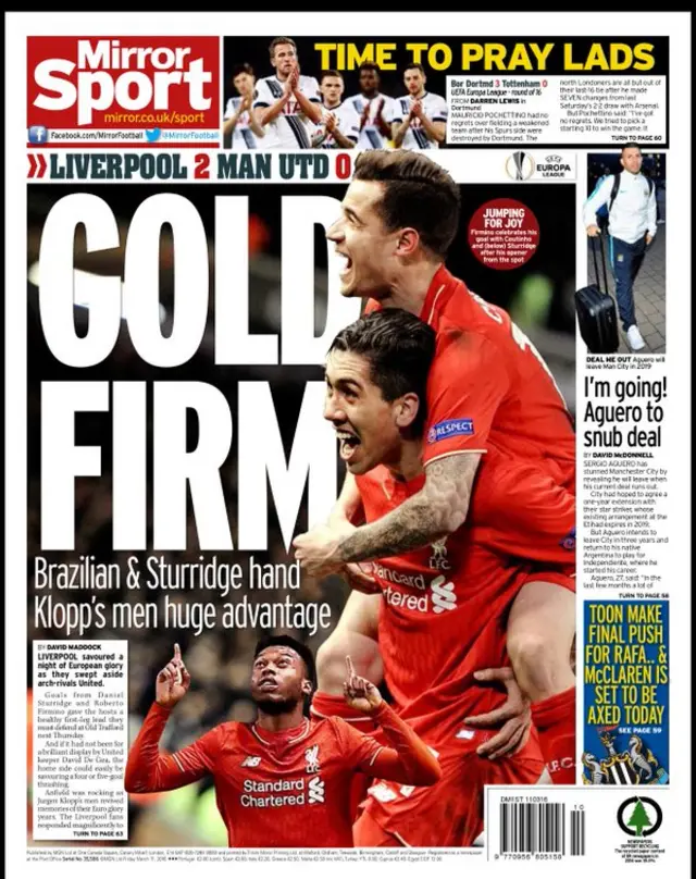 Friday's Daily Mirror