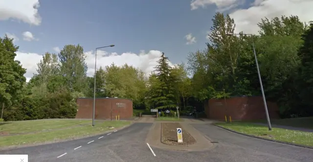 Entrance to Crownhill Crematorium