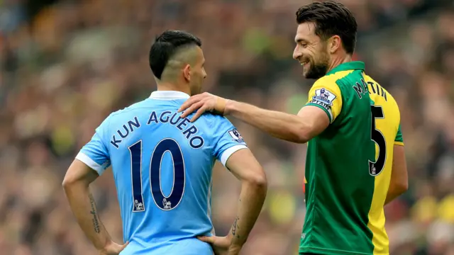 Sergio Aguero and Russell Martin