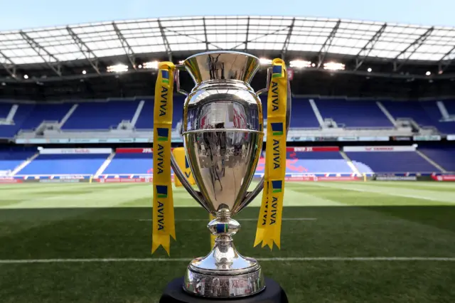 Premiership trophy at Red Bull Arena