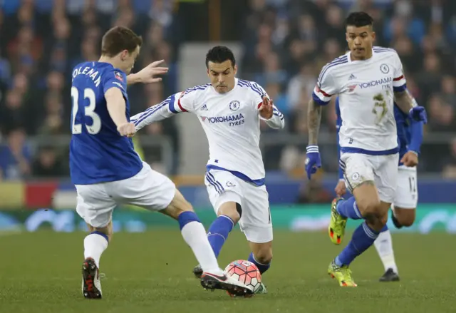 Seamus Coleman challenges Pedro