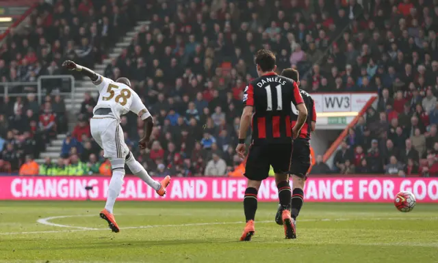 Modou Barrow scores for Swansea