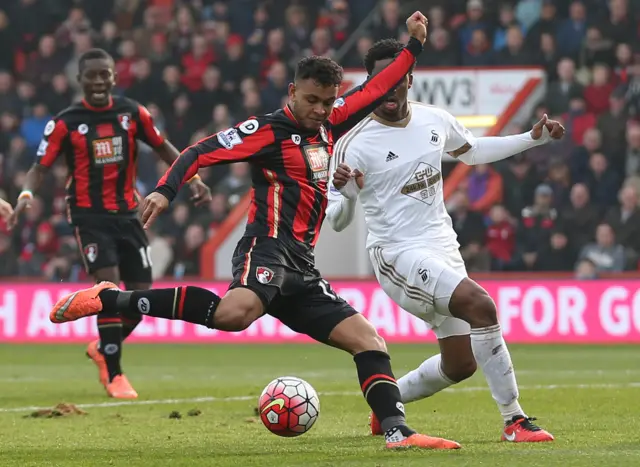 Josh King scores Bournemouth's second