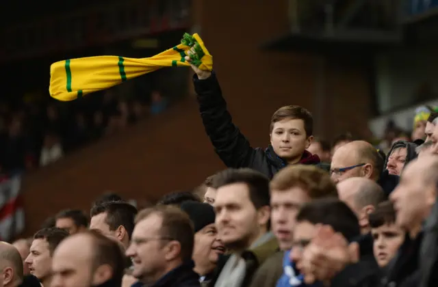 Norwich fans at Carrow Road