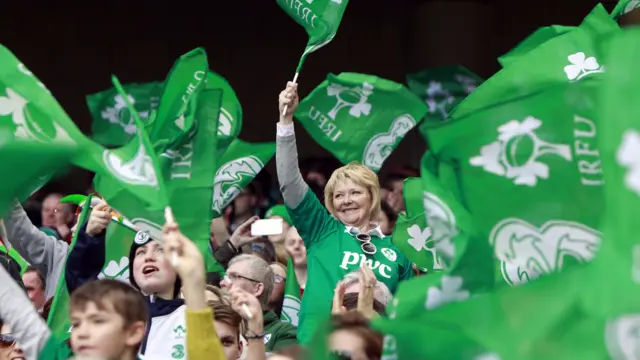 Ireland fans celebrate