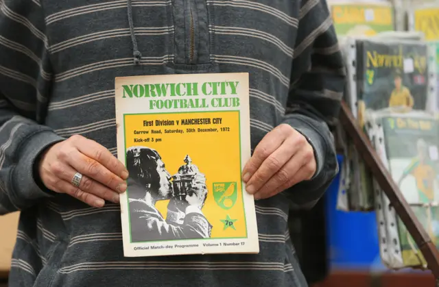 A retro programme is displayed ahead of kick-off