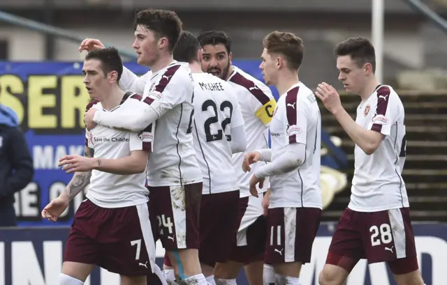 Hearts won 1-0 at Dens Park