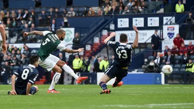 Liam Fontaine fires Hibs level at Hampden