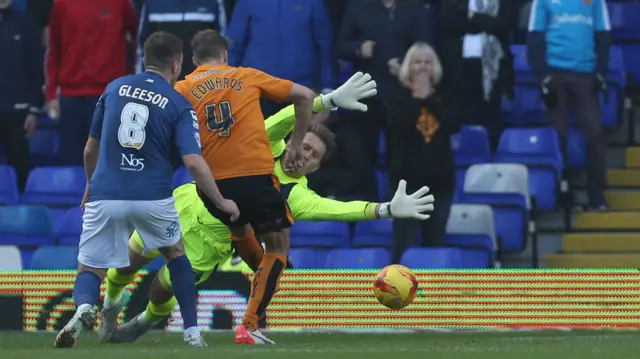 Dave Edwards sidefoots home past Birmingham's Tomasz Kuszczak