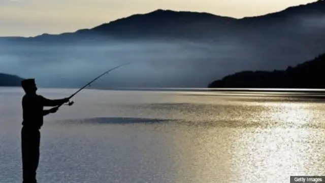 Fisherman on Scottish loch