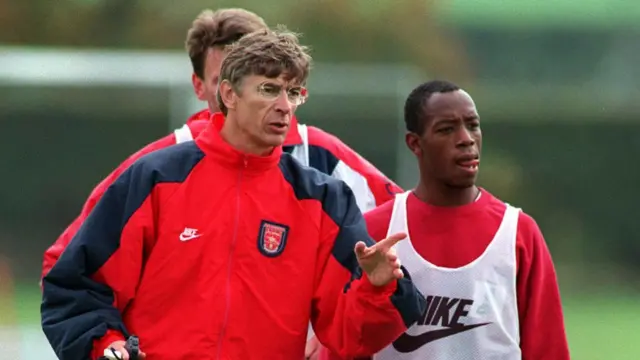 Arsene Wenger and Ian Wright