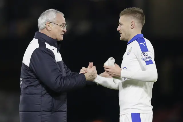 Claudio Ranieri and Jamie Vardy