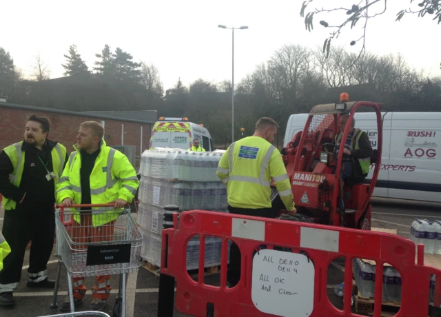 Bottled water supplies for south-east Derbyshire residents after Severn Trent Water supply was cut off over contamination issue