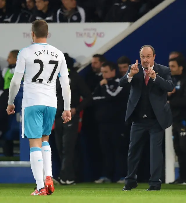 Rafa Benitez and Steven Taylor