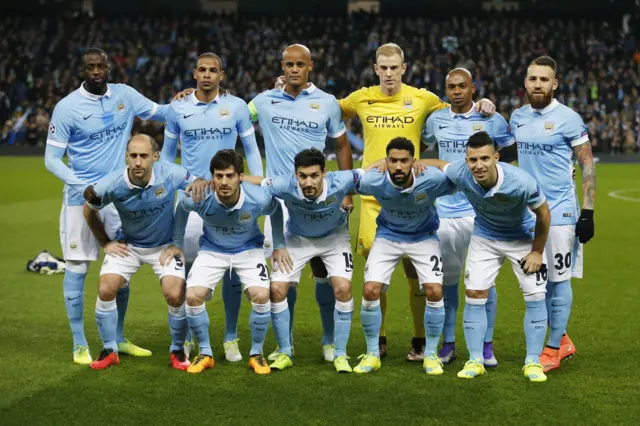 Manchester City line up