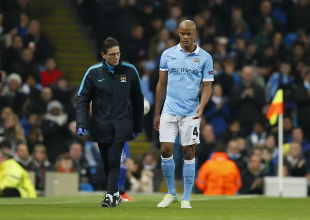 Vincent Kompany walks off