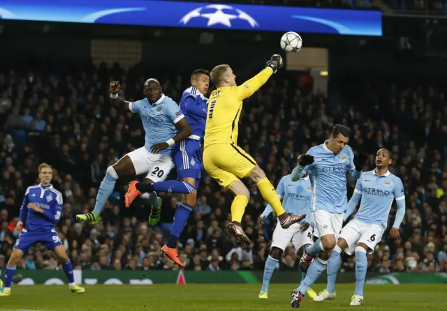 Joe Hart clears