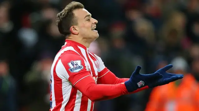 Xherdan Shaqiri celebrates