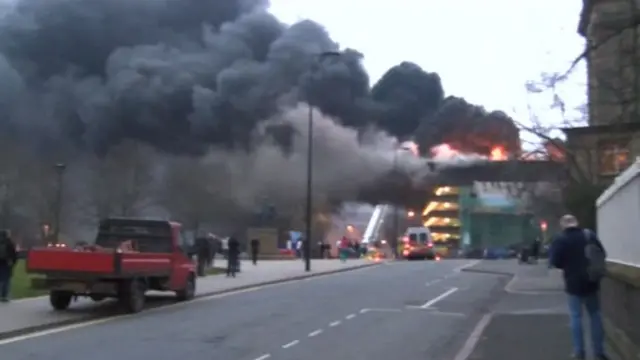 Assembly Rooms fire in Derby city centre