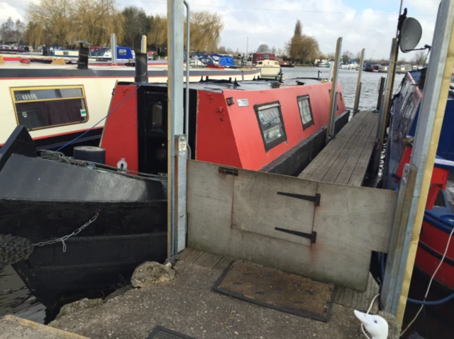 Josh Cotton's narrowboat at Sawley Marina in Derbyshire