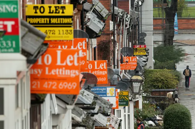 An array of To Let and For Sale signs