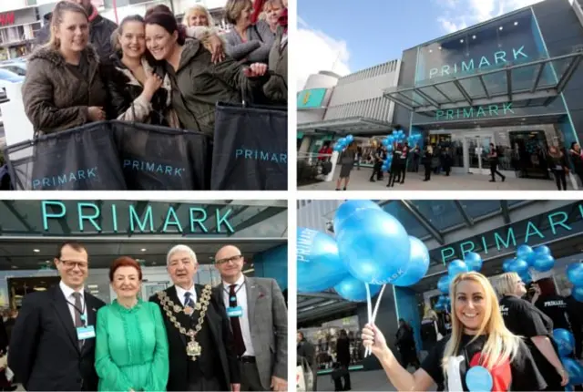 Shoppers at the opening of Primark in The Fort