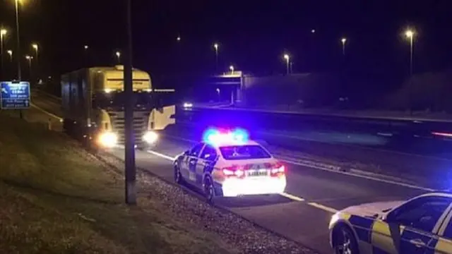 Lorry pulled over