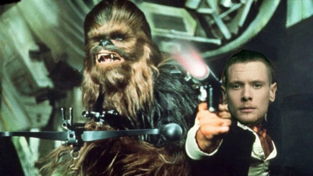 Derby actor Jack O'Connell and Chewbacca