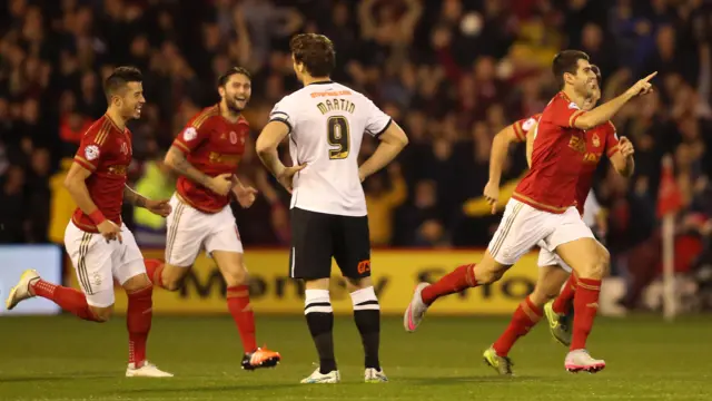 Forest score against Derby