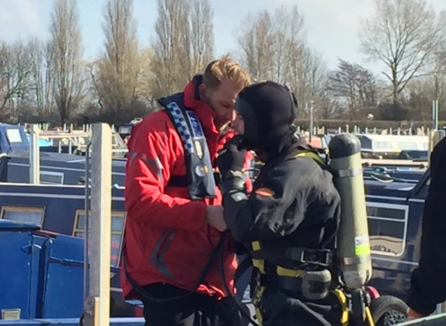 Police diver Sawley Marina