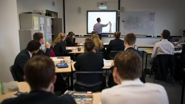 Pupils and teacher