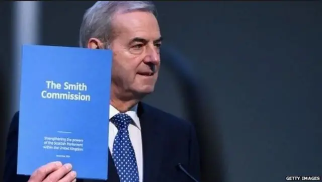 Lord Smith holding the Smith Commission