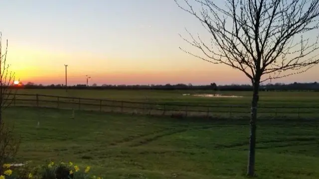 Sunset in Jodrell Bank