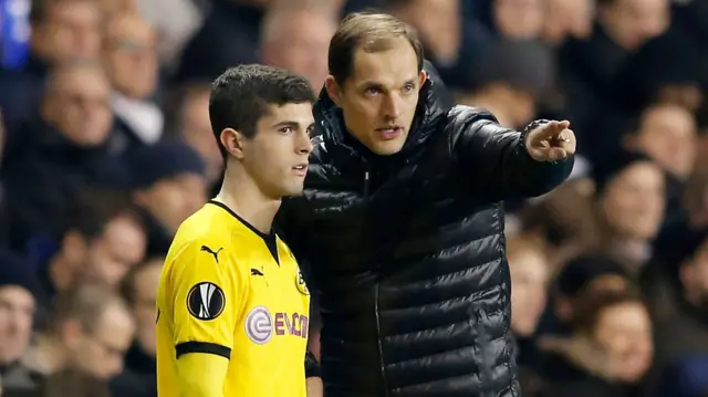 Dortmund boss Thomas Tuchel sends on Christian Pulisic