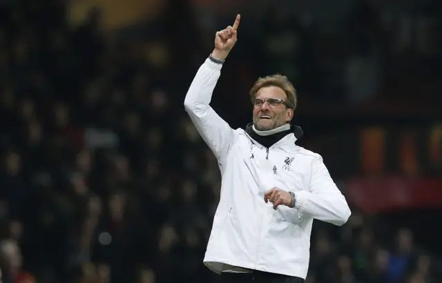 Jurgen Klopp celebrates