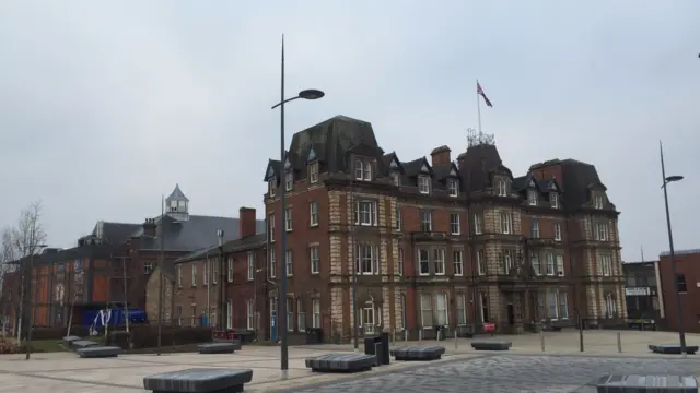 Hanley Town Hall this morning