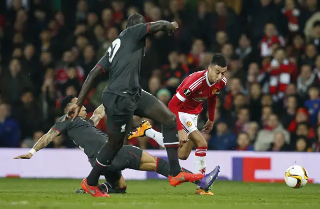 Nathaniel Clyne fouls Jesse Lingard