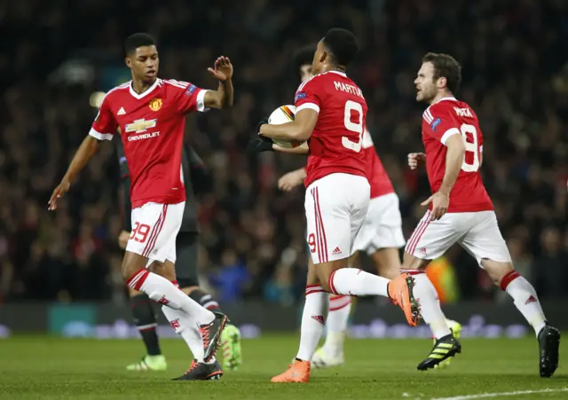 Manchester United celebrate