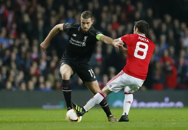 Jordan Henderson and Juan Mata