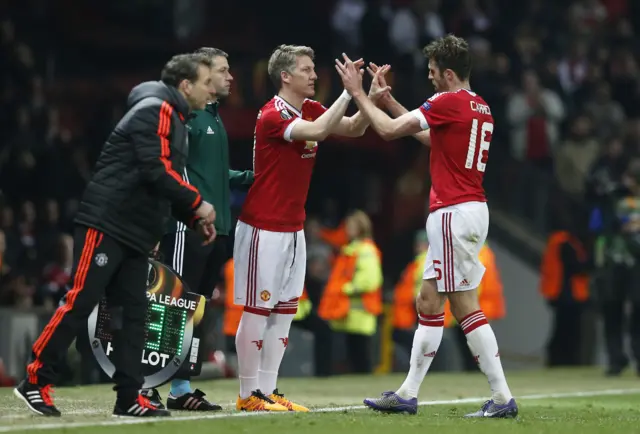 Bastian Schweinsteiger and Michael Carrick