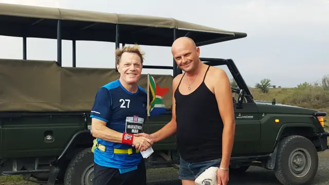 Eddie Izzard with Alan Denyer