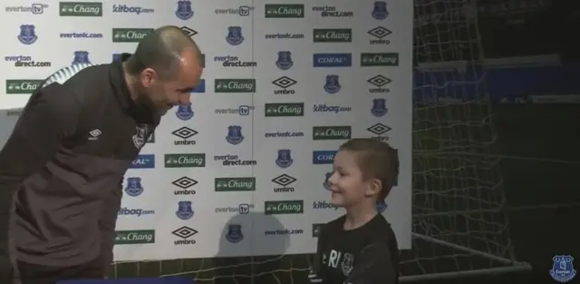 Roberto Martinez and young Roberto