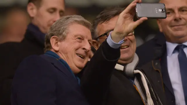 Roy Hodgson poses for a selfie