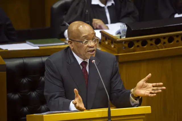 Jacob Zuma in parliament