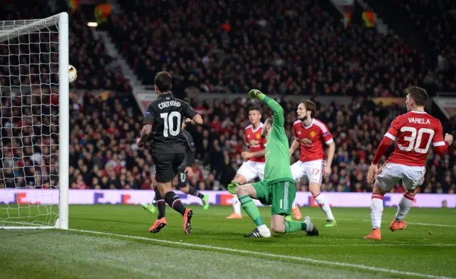 Philippe Coutinho scores for Liverpool at Man Utd