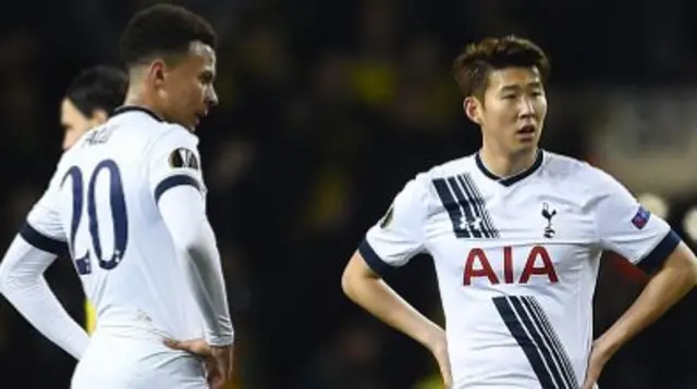 Tottenham's Dele Alli (left) and Son Heung-min