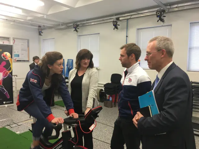 Nicky Morgan at Loughborough University’s Sports Technology Institute