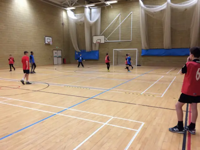 Football match at Nene Park Academy