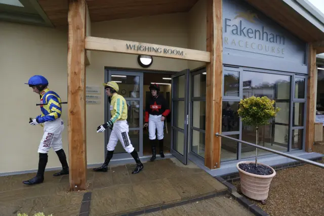 Jockeys at Fakenham